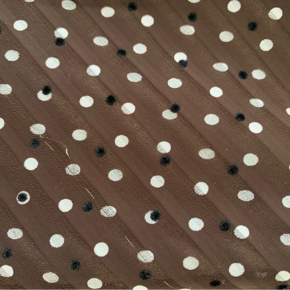 Tokyo Style Polka Dot Brown Skirt Size 6 - Picture 2 of 6